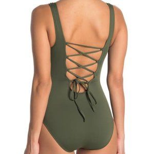 Tommy Bahama Laced Back One-Piece Swimsuit SIZE 10